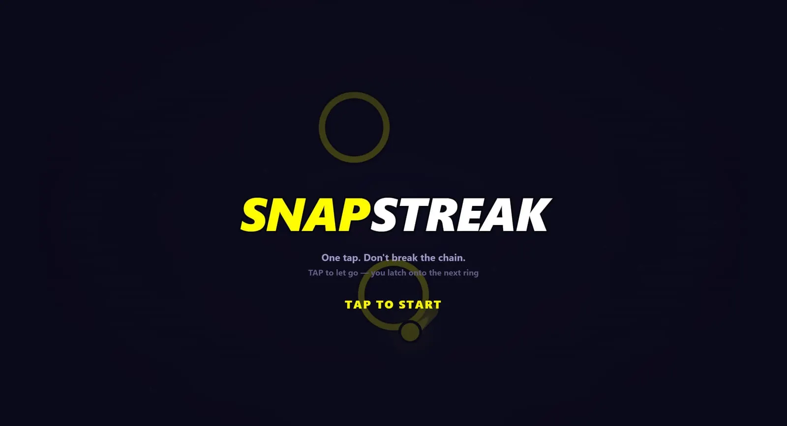 Snap Streak title screen